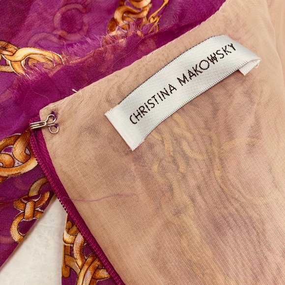 Christina Makowsky Purple Chains Dress - Picture 5 of 8